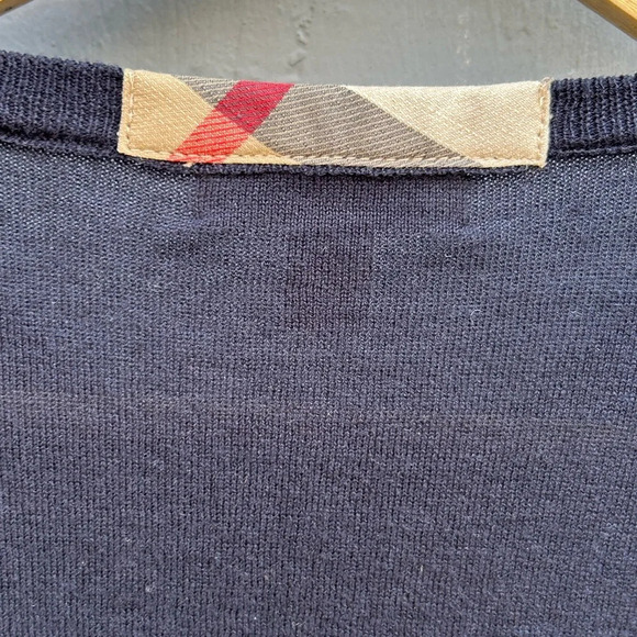 Burberry Navy Cotton Cardigan, size M - Picture 7 of 13